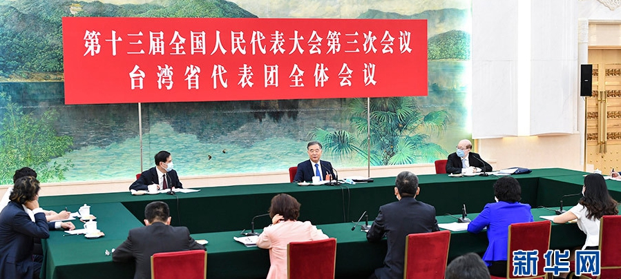 5月24日，中共中央政治局常委、全国政协主席汪洋参加十三届全国人大三次会议台湾代表团的审议。